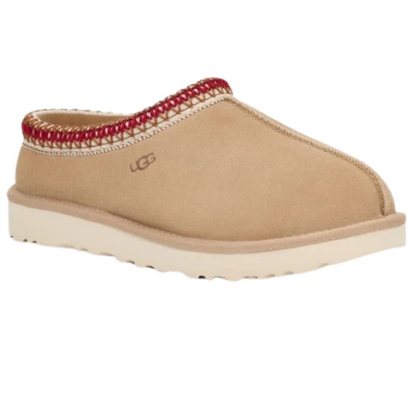 ✨ UGG Women's Tasman Slipper Sand/Dark Cherry ✨ - Picture 1 of 7
